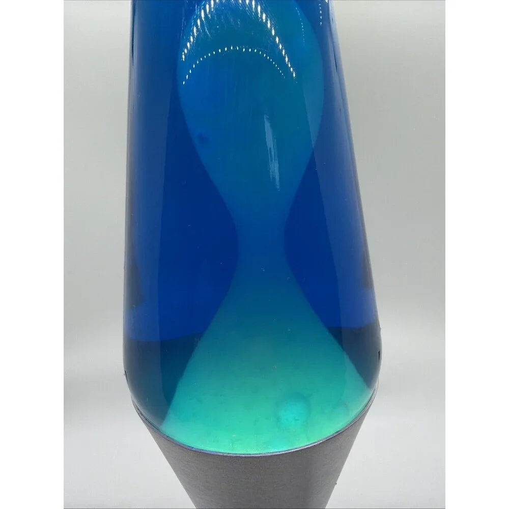 Lava Lamp Model 2103 - Blue Liquid/Silver Base - 14.5